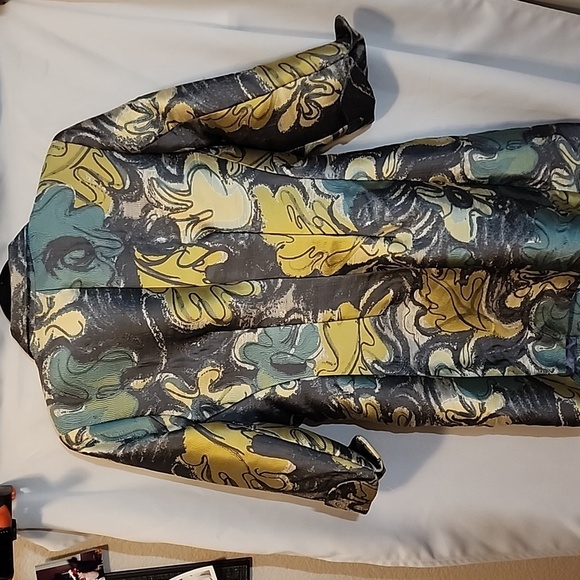 3 Sisters floral print long blazer coat size M - Picture 7 of 7